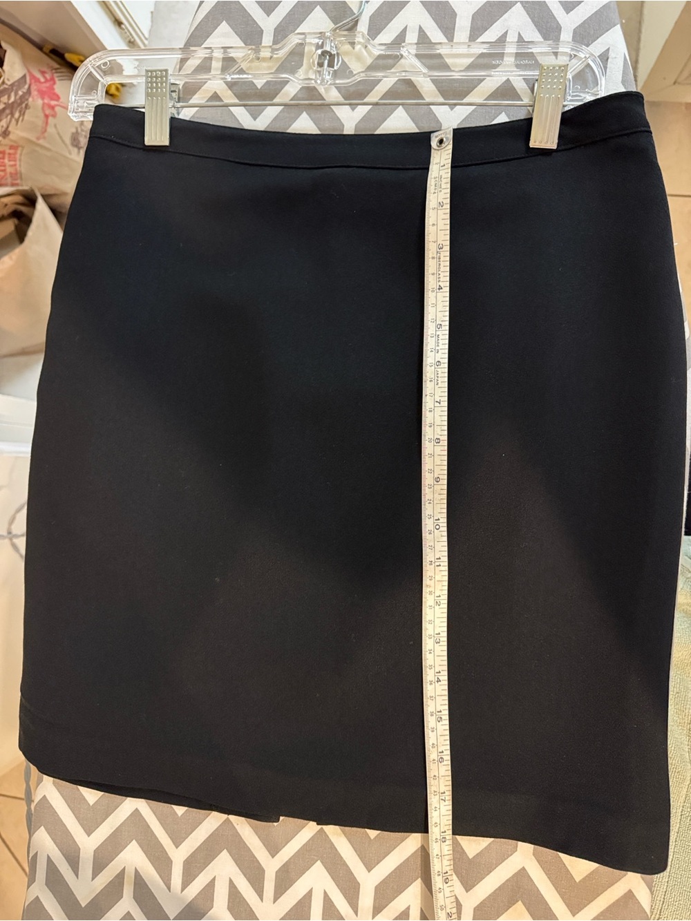 Ellen Tracy Vintage Black Wool Blend Mini Skirt Petite 8P